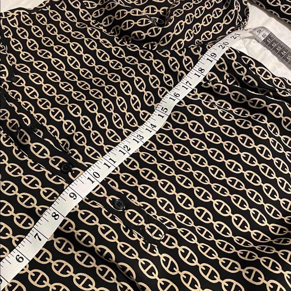 J. Crew Black and Cream Patterned Long Sleeve Dress - Picture 8 of 8